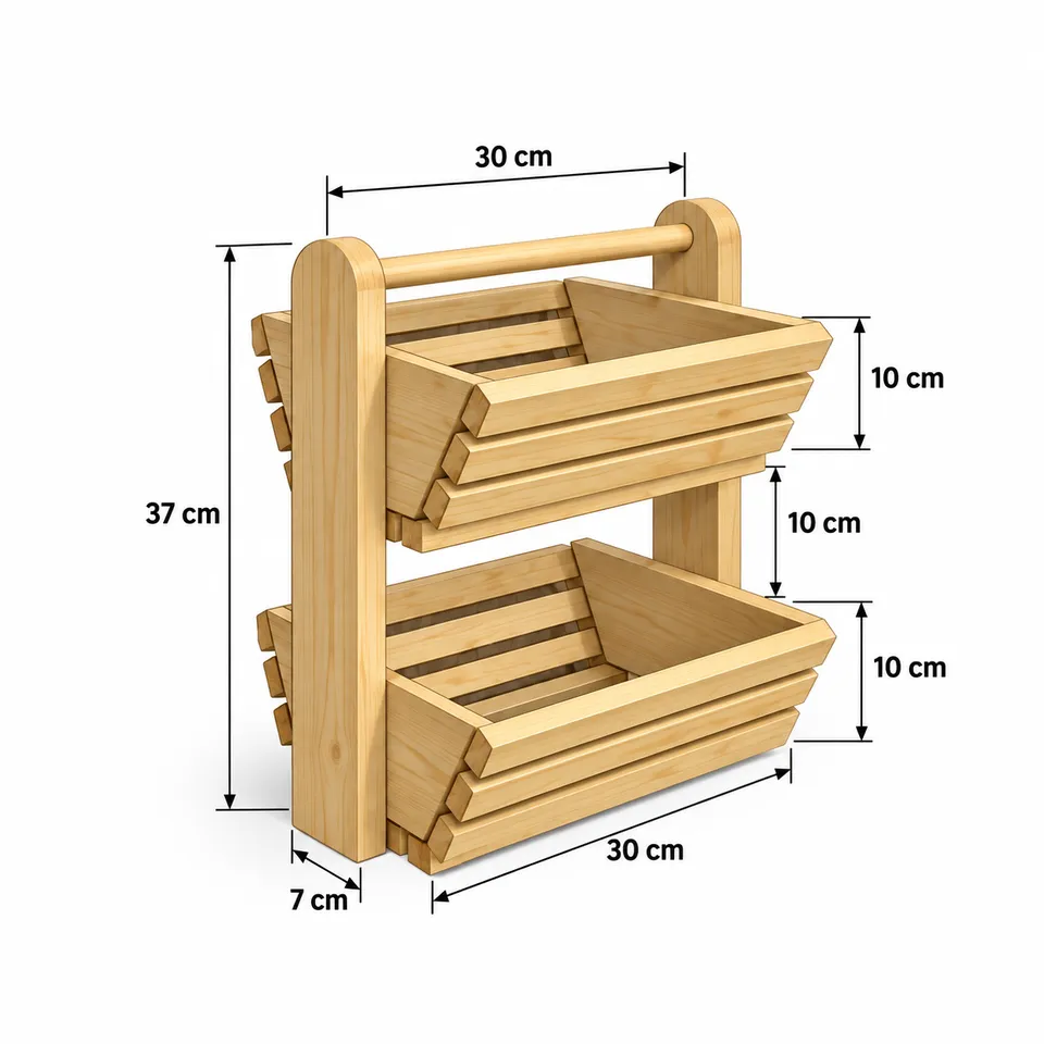 Vegetable Storage Basket Dimensions - 1