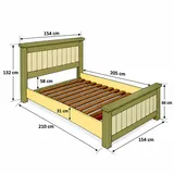 Queen Size Wooden Bed