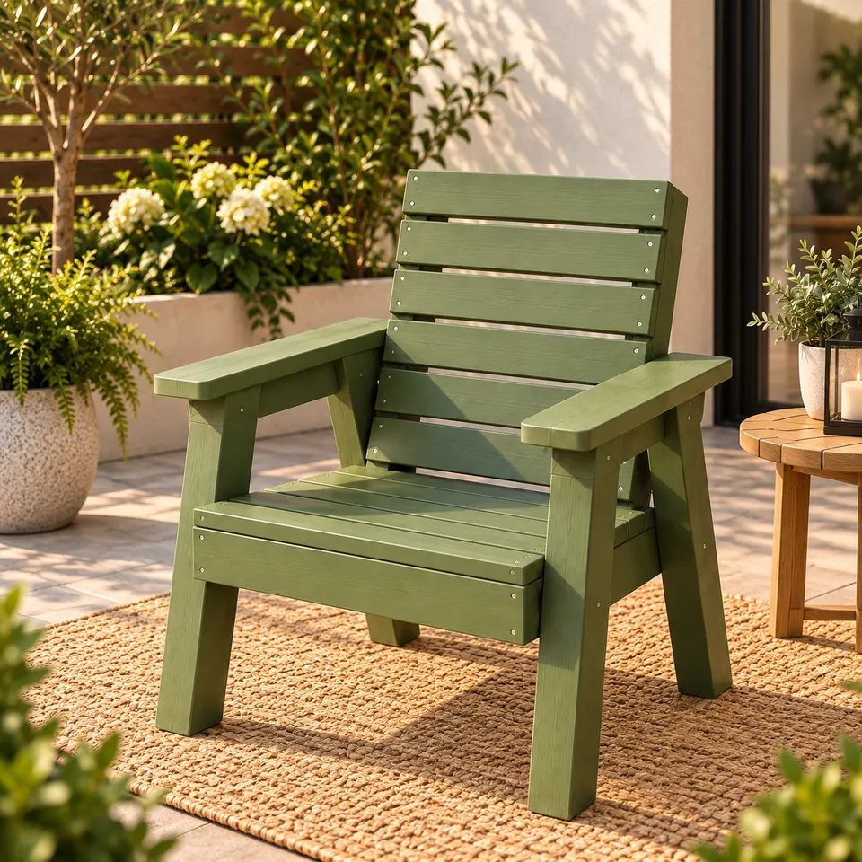 Modern wooden garden chair