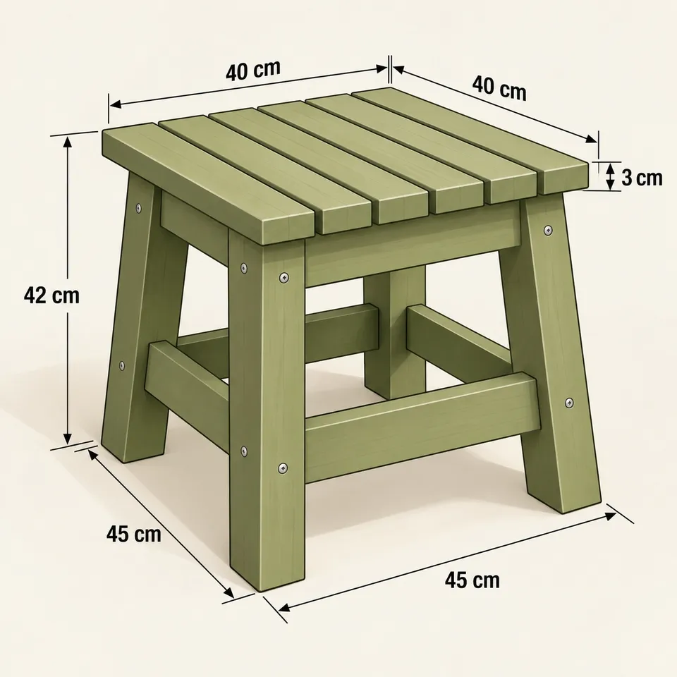 Modern outdoor side table dimensions - 1