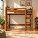 wooden loft bed