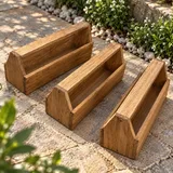 Wood chicken feeder