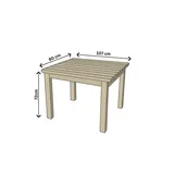 Limba wood table