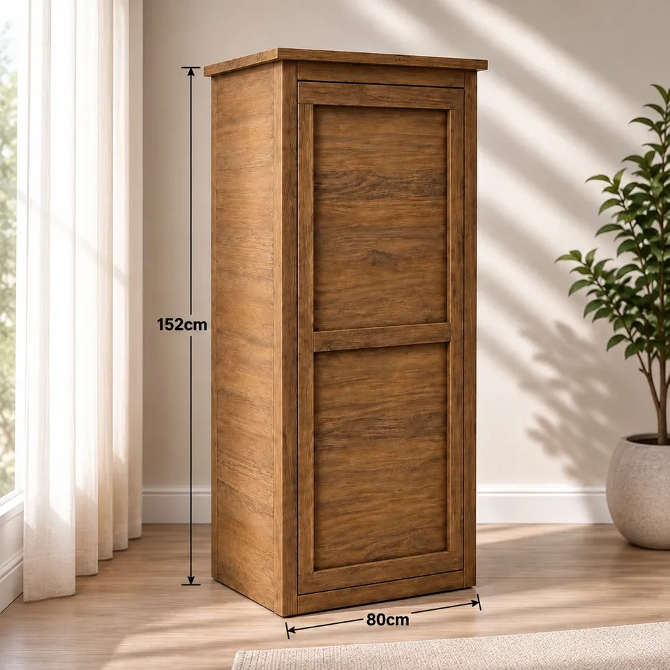 Wooden One-Door Cabinet Dimensions - 2