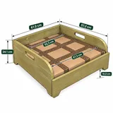 Wooden dog bed