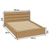 King Size Wooden Platform Bed
