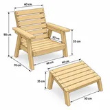 GARDEN CHAIR WITH FOOTREST