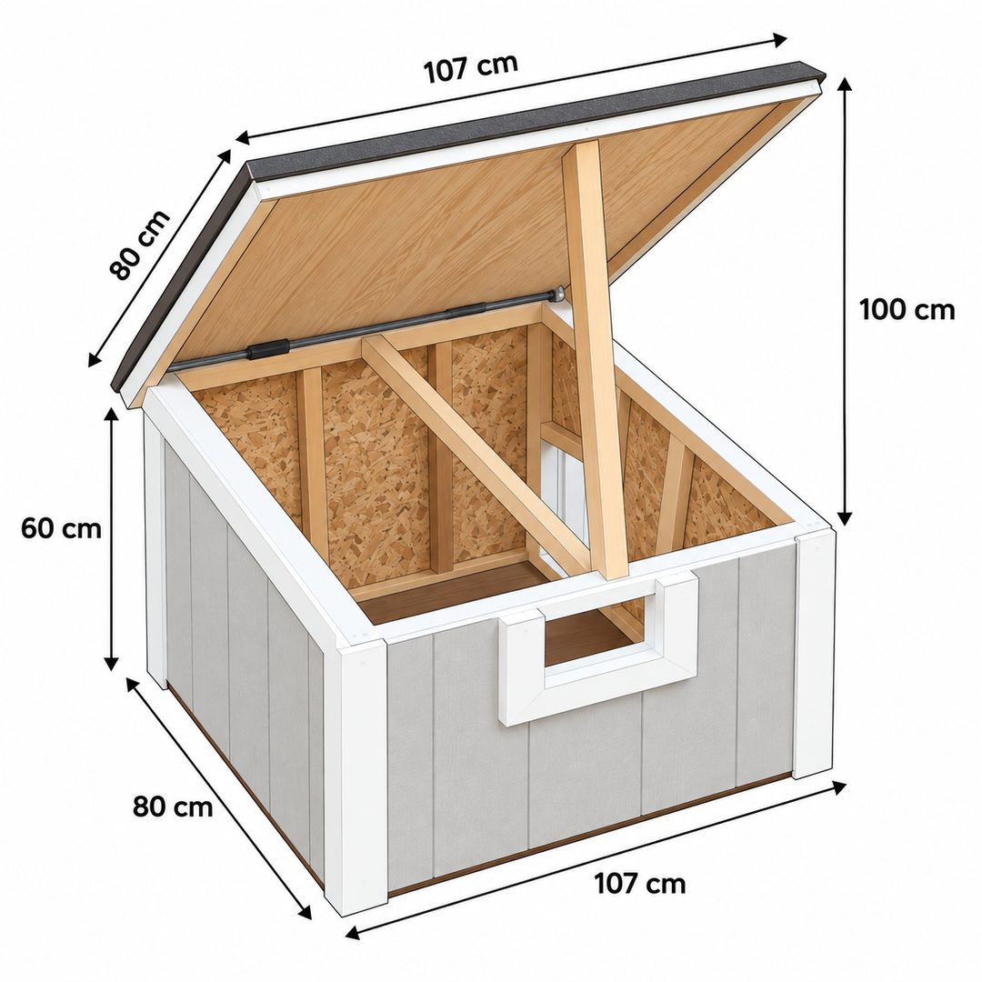 Wooden dog house dimensions - 2