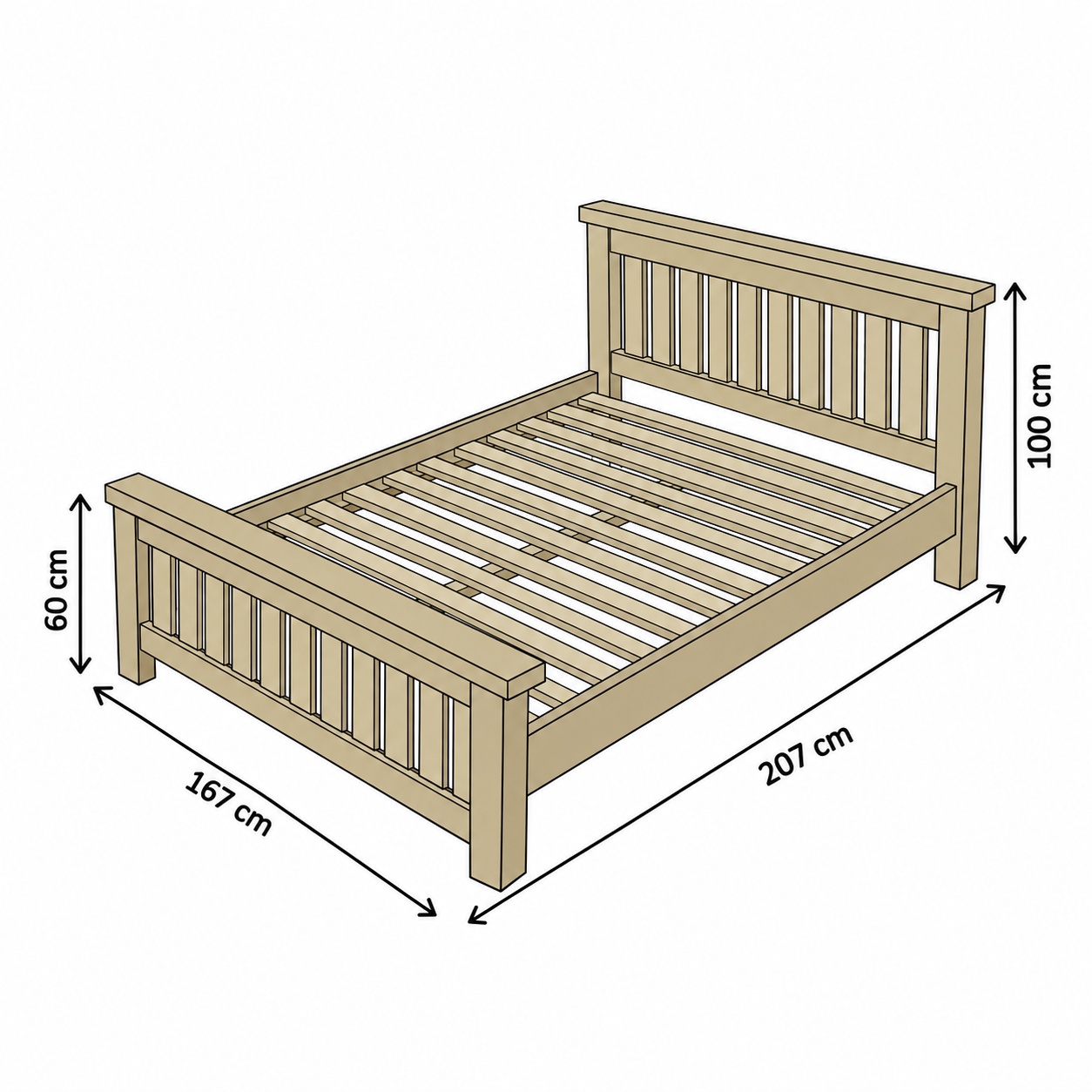 King Size Bed Frame dimensions - 2