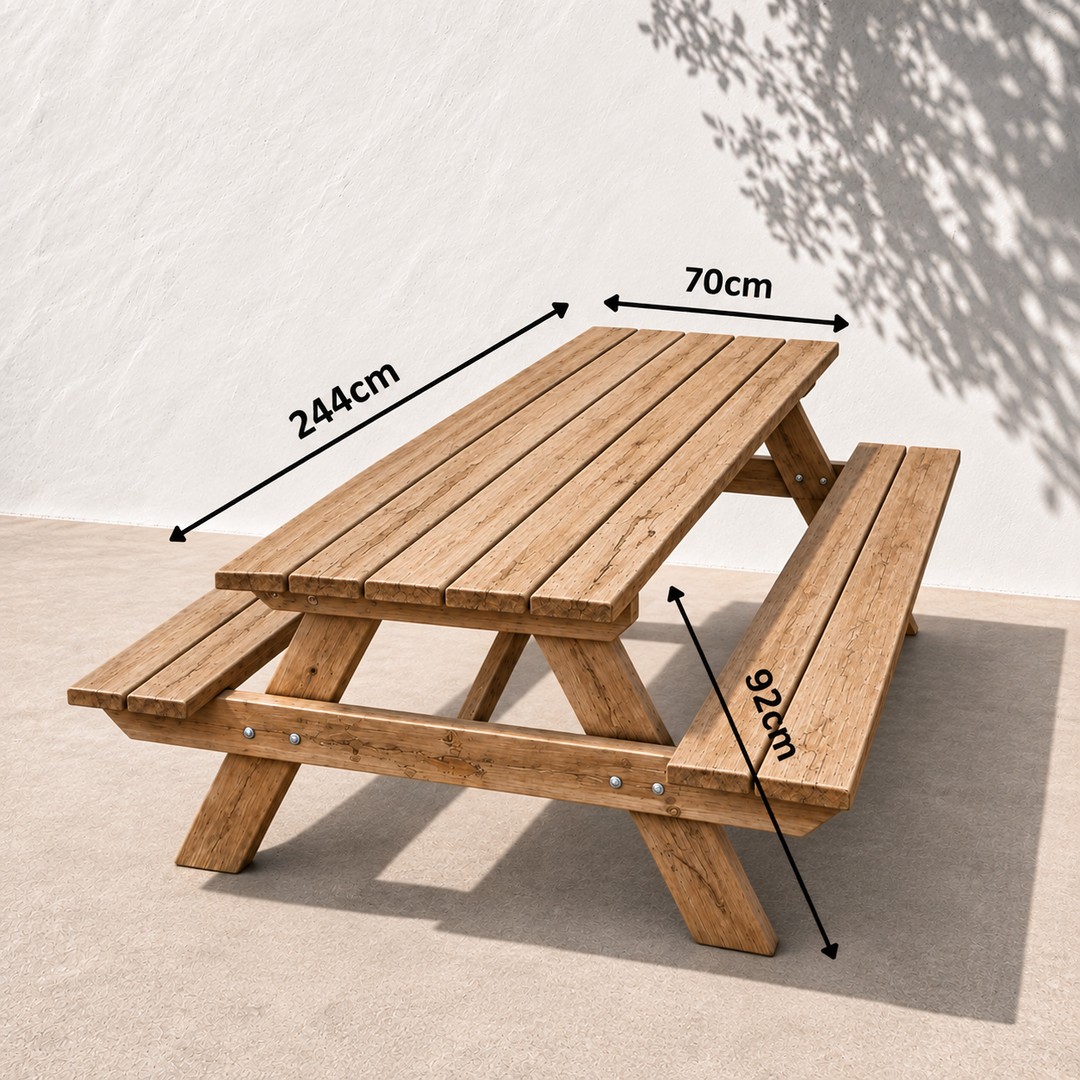 Wooden picnic table dimensions - 3
