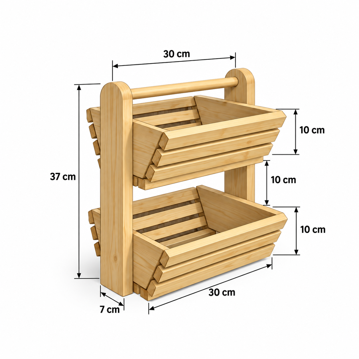 Vegetable Storage Basket Dimensions - 1
