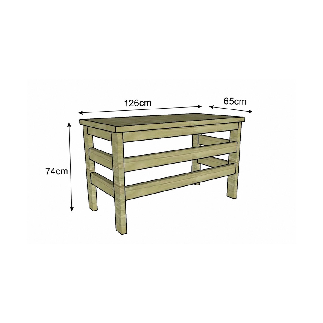 Wooden desk with dimensions - 3