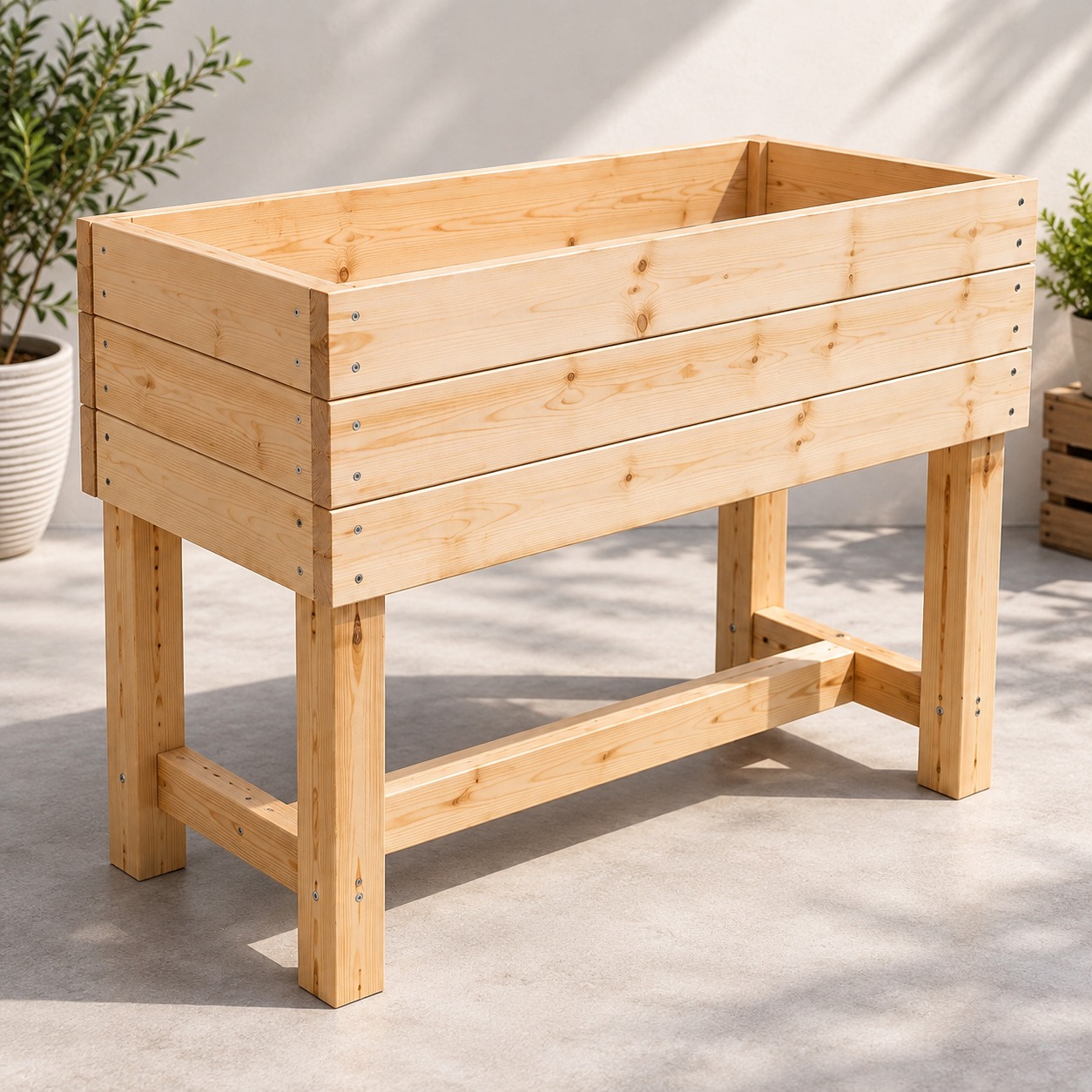 Wooden raised planter - 1
