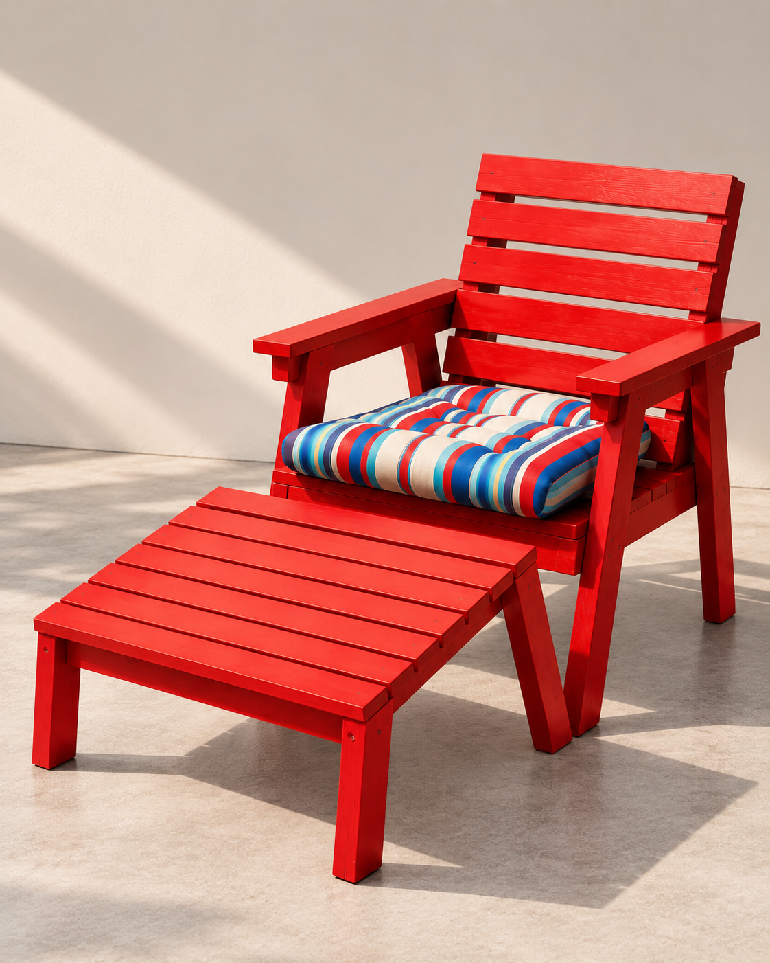GARDEN CHAIR WITH FOOTREST