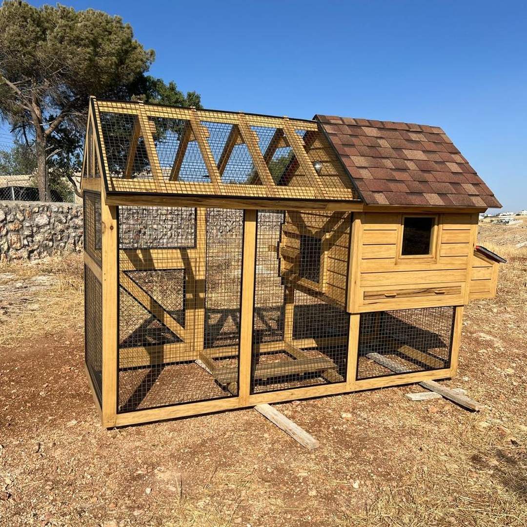 Premium Limba wood hut with rustic modern design in an outdoor setting